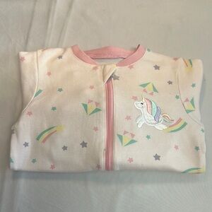 Tuffy Baby Onesie with Stars, rainbows, and embroidered unicorn